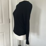 Madewell Cute and Simple  Black Ribbed Long Sleeve Top Photo 3