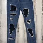 Topshop  Moto Jamie High Waist Distressed Skinny Jeans W28 L30 Photo 0