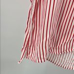 Shinestar  Red White striped 3/4 sleeve XL tunic top coverup lightweight holiday Photo 7