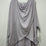 Athleta Womens Purana Wrap Sweatshirt 2XL Purple NWT $89 Cross Hood Soft Knit Photo 0