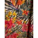 Johnny Was  Women's Size S Bamboo Tropical Floral Horse Print V Neck Shirt Photo 3