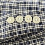 LRL 100% Linen Blue Checkered Plaid Blazer Sz 4 Photo 8