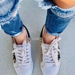 Leopard Faux Suede Star Sneaker Multi Size 5.5 Photo 1