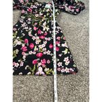 H&M NWT  Open Tie backed Mini Dress Puff Sleeves Black/floral XS Cottagecore Photo 8