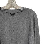 Alfani  Sequin Crewneck Sweater Grey Women’s Size Large Photo 3