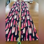 Mary square abstract print spaghetti dress size s racer back rainbow Stripped Pink Photo 4