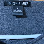 August Silk  Charcoal Cardigan with Floral Details sz large Photo 2