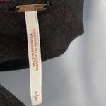 Free People  Lace Back Peplum Ruffle Long Sleeve Blouse Top Shirt Black High Low Photo 6