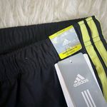 Adidas Y2K  Black Neon Green Track Pants Nylon Elastic Size XL Climacool Rare Photo 3