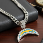 NFL Los Angeles Chargers 20Inch Necklace Pendant Chain Link Football Jewelry Photo 0