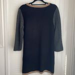 Hannah Colorblock Sweater Dress Black, Beige, and Gray Cable Knit Bodycon Size S Black Photo 5