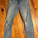 Gap  Girlfriend Distressed Ripped Knee Light‎ Wash Denim Jeans Photo 1