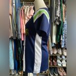 NFL Seattle Seahawks Jersey-style lace-up neckline top. SEAHAWKS in green sequins. Photo 1