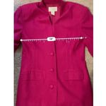Vtg Women’s 100% Silk Hot Pink Blazer Shoulder Pads 8 Pink Photo 5