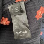 Free People  Dahlia Embroidered Black Dress Puff Sleeve Brown size Small Photo 9