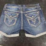Rock Revival LUNA MID RISE STRETCHY DENIM SHORTS WEAR CUFFED OR DOWN Photo 1