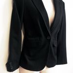 The Limited  Long Sleeve V Neck Black Blazer Jacket Extra Small Single Breasted Photo 2
