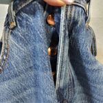 ZARA  Blue High Rise Button Fly Raw Hem Jeans Size 4 Photo 7