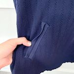 ZARA  Knit Navy Blue Mini Dress with Gold Buttons Size L Photo 3