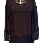 Free People  New Romantics Whimsigoth Sheer Lace Tunic Size L Photo 0