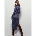 Free People Aztec Boho Bohemian Southwestern Side Slit Sweater Dress size Large Photo 3