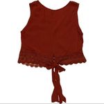 Self Esteem Rusty Sleeveless Lace Baby Crop Tee Photo 2