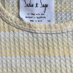 Sadie and Sage  Yellow Striped Knit Crop Top  Size XS Photo 1