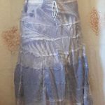 Beachy Blue white embroidery maxi midi skirt Photo 0