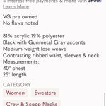 Narciso Rodriguez Black & Gray Woven Long Sleeve Loose Knit Crewneck Sweater M Size M Photo 6