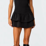 Edikted  Double Ruffle Drop Waist Mini Dress Photo 0