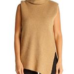 Halogen | Medium | Wool Alpaca Blend Ribbed Sleeveless Turtle Neck Sweater Vest Photo 0