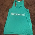 Bella Canvas green bridesmaid tank top S Photo 1