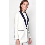 Vince Equipment Quincy Blazer in Nature White Eclipse Sz.6 NWT Photo 3