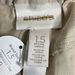 Chico's  Beige Ultimate Fit cargo pockets elastic back waistband ankle Pants Photo 11