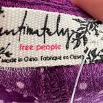 Free People  Pajamas Shorts Dotted Lace Trim Summer Sleep Size S New Purple Photo 4