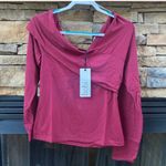 Bobi  REVOLVE Elegant Off-Shoulder Red Top XL in Pinot asymmetrical bodycon NWT Photo 1