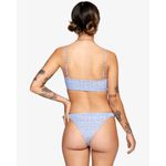 RVCA  Grey Purple Floral Mille Bandeau Bikini Swim Top Small NWT Photo 6