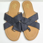 None Slide‎ Flat Women's Gray Sandals Size 8 Photo 0