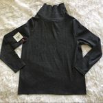 Rafaella  zip neck Cowl Pullover sweater in dark gray size Large Photo 9