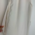 ZARA NWT Wide Leg Jumpsuit Sz Large Ecru Button Front Belted Waist Photo 7