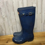 Hunter  Women's Original Tall Rain‎ Boots Navy Blue Size 5 Photo 2