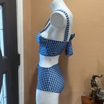 Checkered two piece swimsuit Blue Size undefined Photo 3