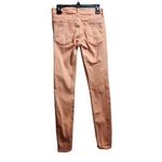 7 For All Mankind  Peach‎ Skinny Jeans Stretch Denim Pants Women's Size 28 Photo 3