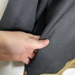 Anu 100% Wool Cardigan Jacket Embroidered Tapestry Pockets Black Artsy Sz Large Photo 3