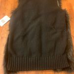 Sebby Collection  faux fur vest.  NWT Small Black Sweater back with hook 70’s Photo 7