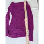 Y2K Candie’s sweater size XS stretchy fold over off shoulders long sleeve sequin Purple Photo 5