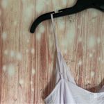 H&M Lilac Purple Semi Sheer Flounce Trim Crinkle Midi Dress Photo 12