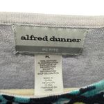 Alfred Dunner PL Floral 3/4 Sleeve Top Navy Cotton Knit Rhinestone Sparkle Photo 8