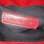 Red Woven Lulu Dharma Bucket Bag Purse & Dust Bag Photo 11