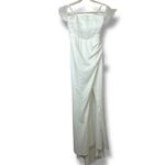 Lulus  NWT Profound Glamour Ivory White Pearl Off-the-Shoulder Tulip Maxi Dress Photo 2